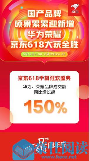 华为在京东大获全胜，平板电脑成交额同比猛增270%
