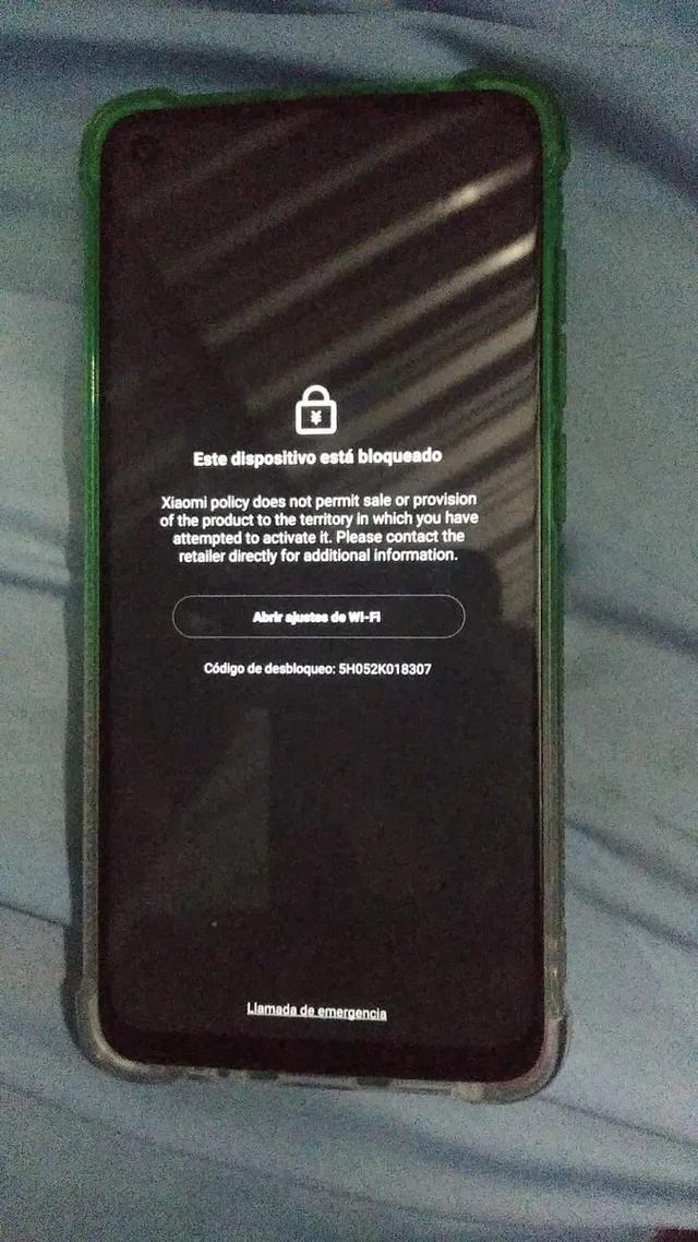 小米政策不允许在您尝试激活产品的地区销售或提供产品。请直接联系零售商以获取更多信息