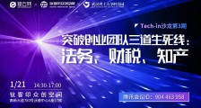 Tech in沙龙第三期丨突破创业团队三道生死线：法务、财税、知产