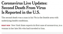美国报告第二例死亡病例 系西雅图地区一名70多岁男性患者