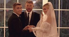 比伯海莉婚礼视频 两人高甜亲吻画面定格婚礼全程曝光