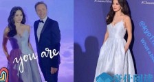 宋慧乔烟熏妆照片 气场两米八性感吊带长裙尽显冷艳