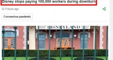 迪士尼停止支付10万员工薪水，市值已暴跌5500亿