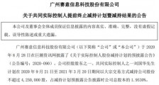 赛意信息实控人刘国华套现8635万元 提前终止减持计划