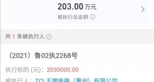 TCL王牌电器惠州公司成被执行人，执行标的203万