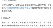 卷入莱宝合同纠纷,努比亚遭强制执行超185万元