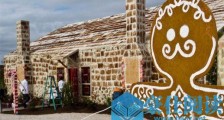 世界最大姜饼屋 美国得克萨斯州现6.4米姜饼屋