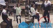 郭京飞王珞丹坐雕塑踩石碑引热议!郭京飞王珞丹坐雕塑踩石碑是什么节目