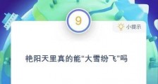艳阳天里真的能大雪纷飞吗?蚂蚁庄园12月18日答案最新