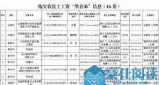 安徽省人社厅公布2019年第四批拖欠农民工工资“黑名单”