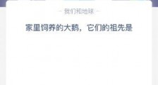 蚂蚁庄园小课堂5月15日答案 家里饲养的大鹅它们的祖先是?支付宝蚂蚁庄园今日题目答案