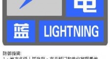 北京发布雷电蓝色预警信号：局地短时雨强较大并伴有6