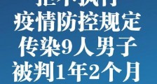 传染9人男子被判1年2个月 构成妨害传染病防治罪