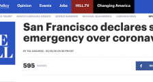 美国疫情最新情况：美国旧金山市宣布进入紧急状态以应对新冠肺炎疫情