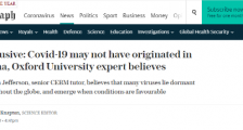 牛津大学最新研究:新冠病毒在亚洲出现前已在其他地方出现