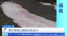 阿尔卑斯山现粉红色冰川 专家称可能融化加速了