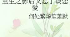 重生之影后又忘了谈恋爱